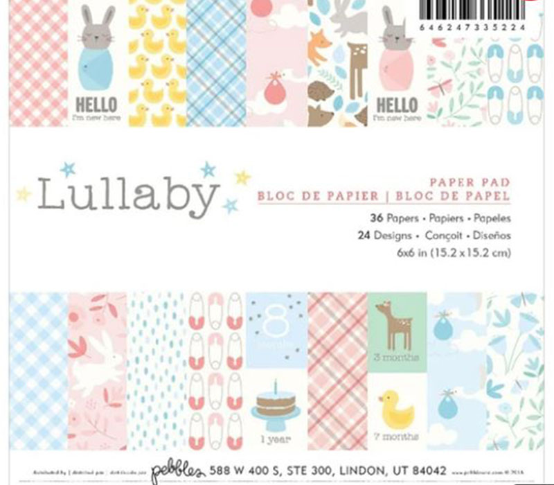 Pink Paislee Paper Pad - 6x6 - Lullaby