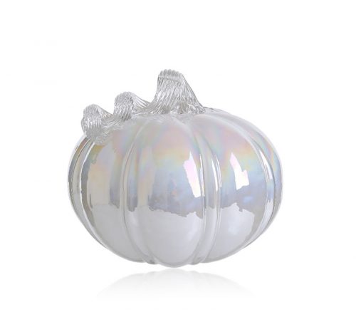 White Glass Pumpkin - 7-inch