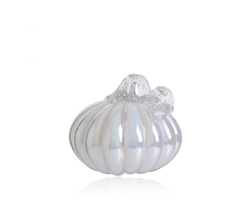 White Glass Pumpkin - 5-inch