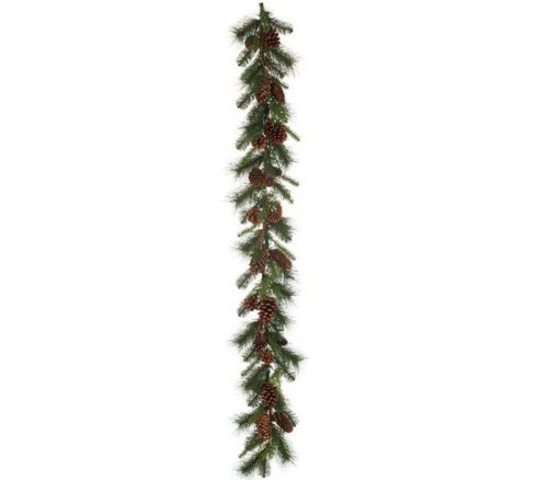 Pine Cone Juniper and Mixed Pine Garland - 6-foot