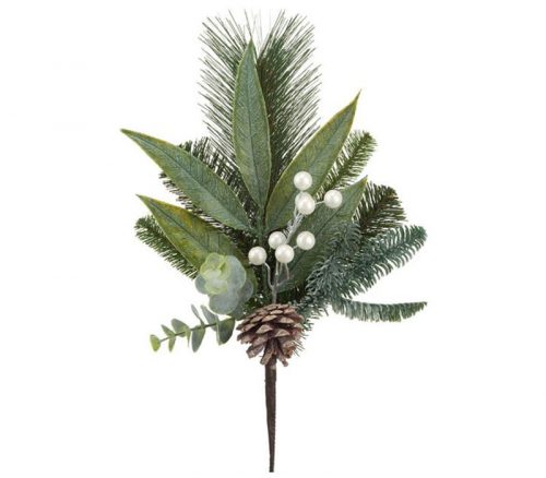 Berry and Pinecone Eucalyptus/Pine Pick - 14-inch