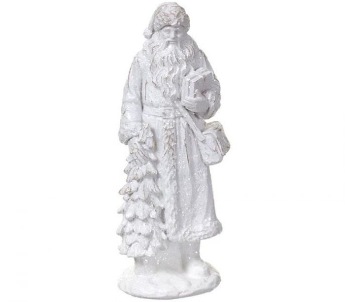 Glitter Santa with Tree - 9.5-inch