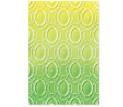 Sizzix 3-D Textured Impressions Embossing Folder - Cosmopolitan Golden Rings by Stacey Park