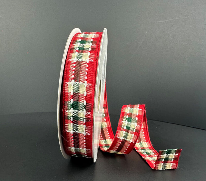 Red Ivory Hunter White Plaid - 5/8-inch