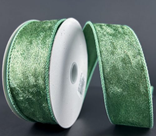 Sage Lush Velvet Ribbon - 1.5-inch