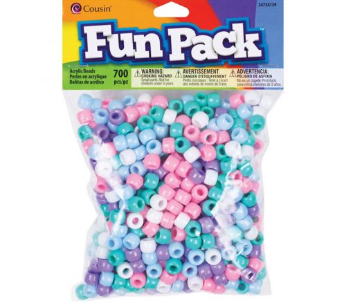 CousinDIY Fun Pack Acrylic Pony Beads Set - 700 Piece - Pastel