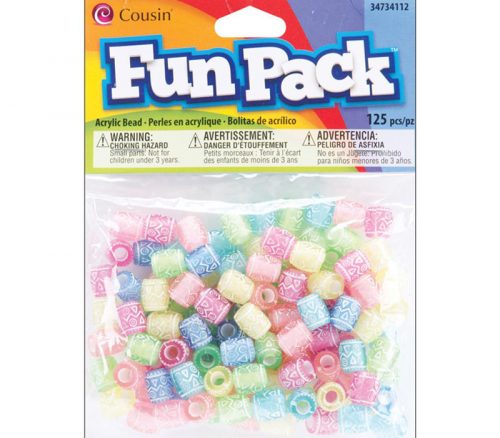 CousinDIY Fun Pack Acrylic Pony Beads Set - 125 Piece