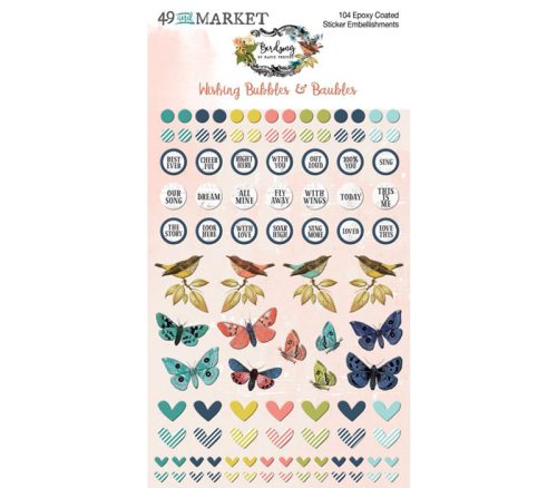 49 and Market Birdsong Stickers - Wishing Bubbles