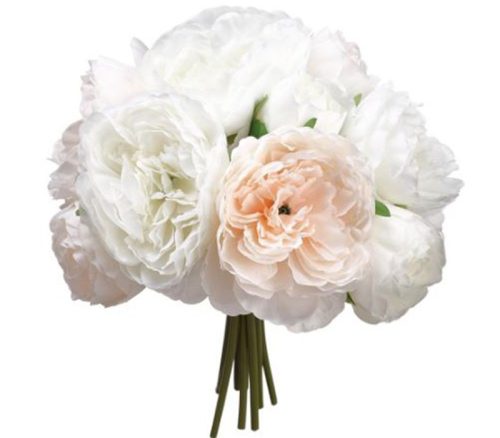 Cream Blush Peony Bouquet - 11-inch