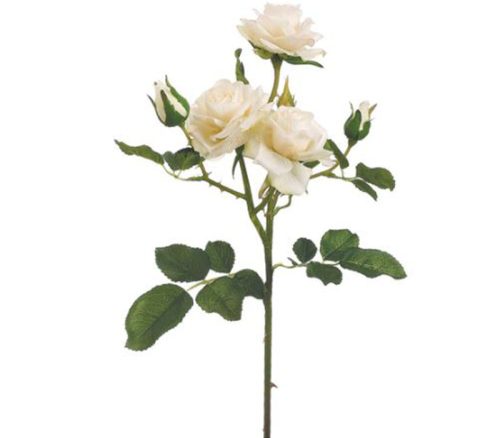 Cream Rose Spray - 22.5-inch