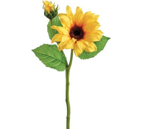 Yellow Sunflower Spray - 14-inch