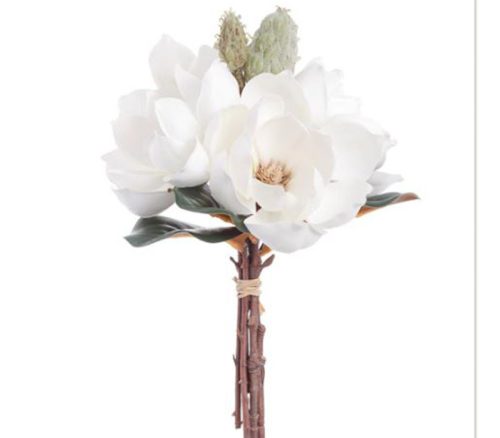 White Magnolia Bouquet - 15-inch