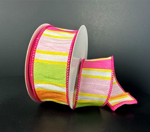 Bright Dupioni Stripes Ribbon - 1.5-inch