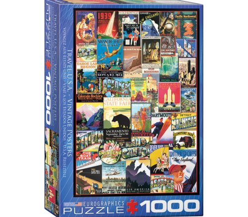 Eurographics Travel USA Vintage Posters Puzzle - 1000 Piece