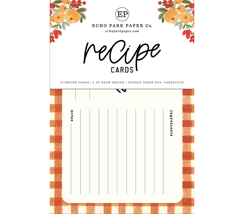 Echo Park Recipe Cards - Hello Autumn