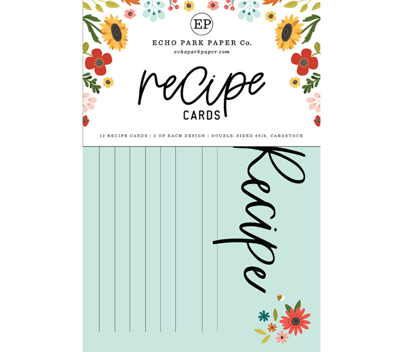 Echo Park Recipe Cards - Sunflowers