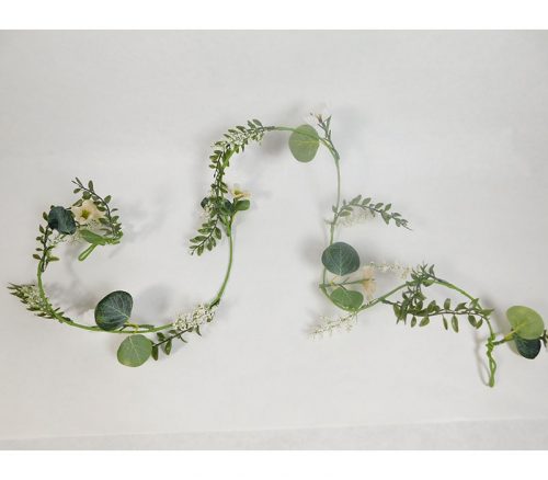 Blush White and Berry Garland - 5-foot