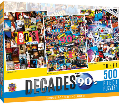 Decades - The 90s 3-pack Puzzles - 500 Piece