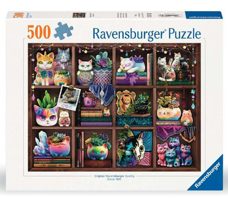 Ravensburger Cubby Cats and Succulents Puzzle - 500 Piece