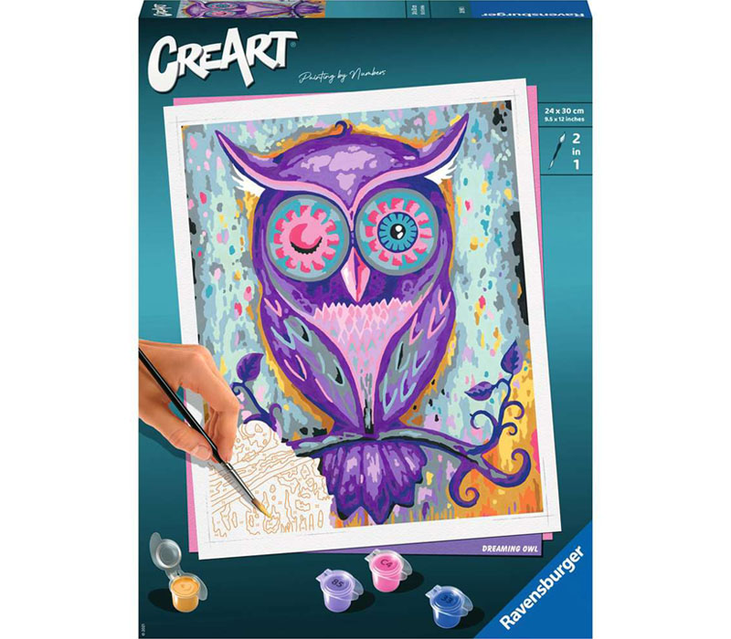 Ravensburger Dreaming Owl CreArt Painting Numbered Kit