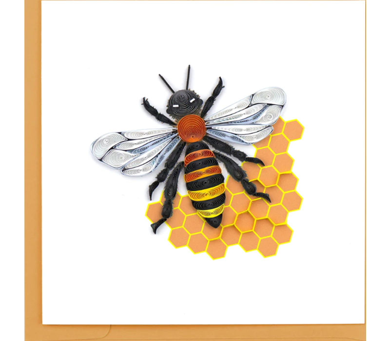 QuillingCard Quilled Greeting Card - Honey Bee
