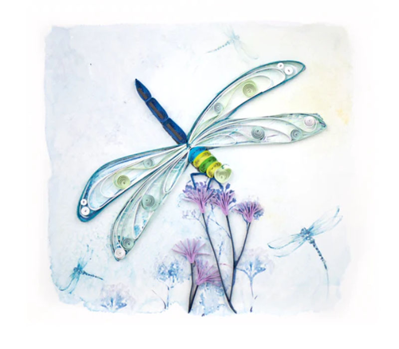 QuillingCard Quilled Greeting Card - Emperor Dragonfly