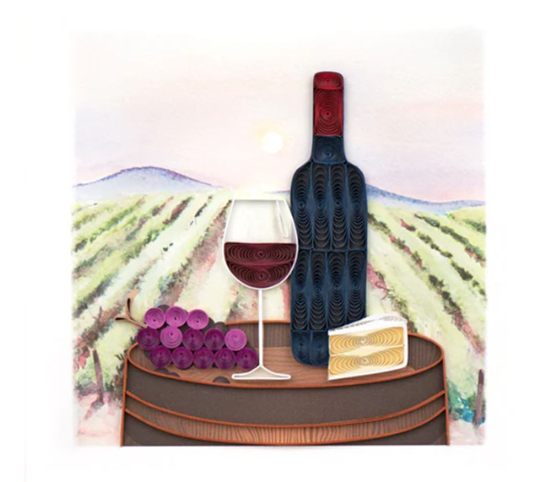 QuillingCard Quilled Greeting Card - Vineyard