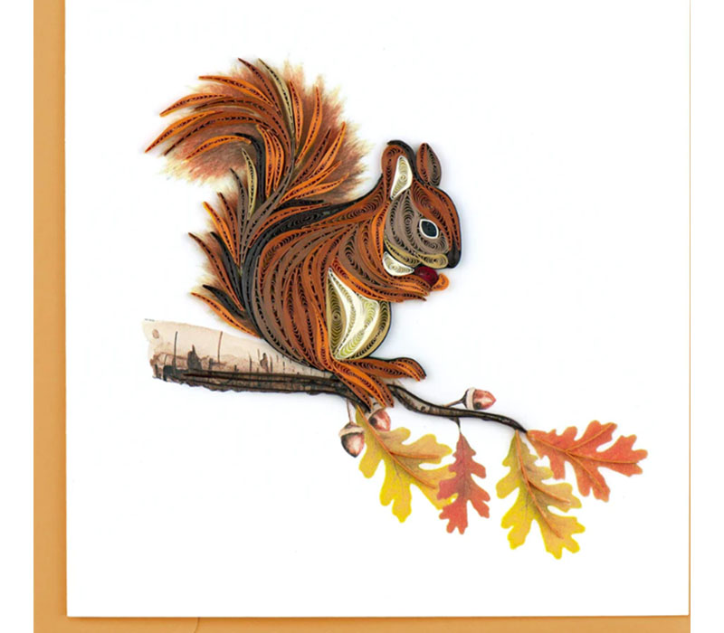 QuillingCard Quilled Greeting Card - Squirrel
