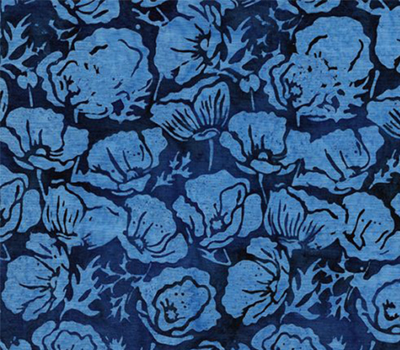 fabric-harvest-blue-batiks-poppies-lake-blue