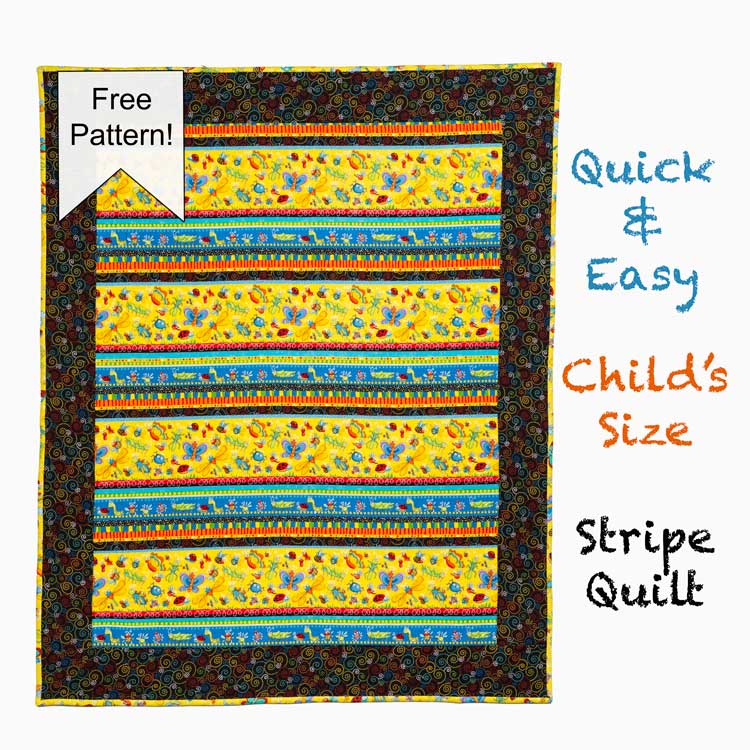 Sew this: Easy Kid’s Novelty Strip Quilt