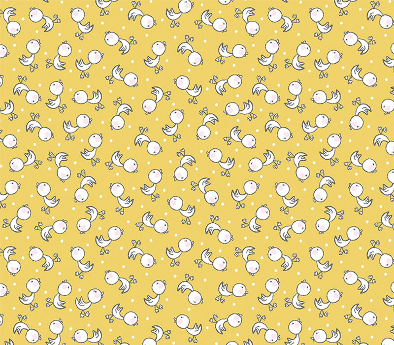 Doodle Baby Flannel Duckly Love Toss on Yellow