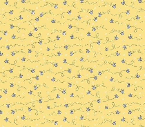 Doodle Baby Flannel Baby Bee on Yellow