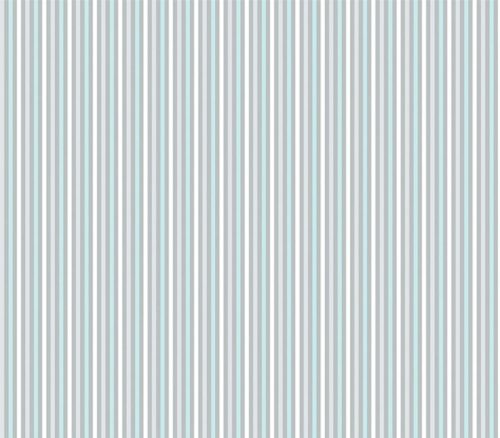 Doodle Baby Flannel Stripe in Grey Aqua and White