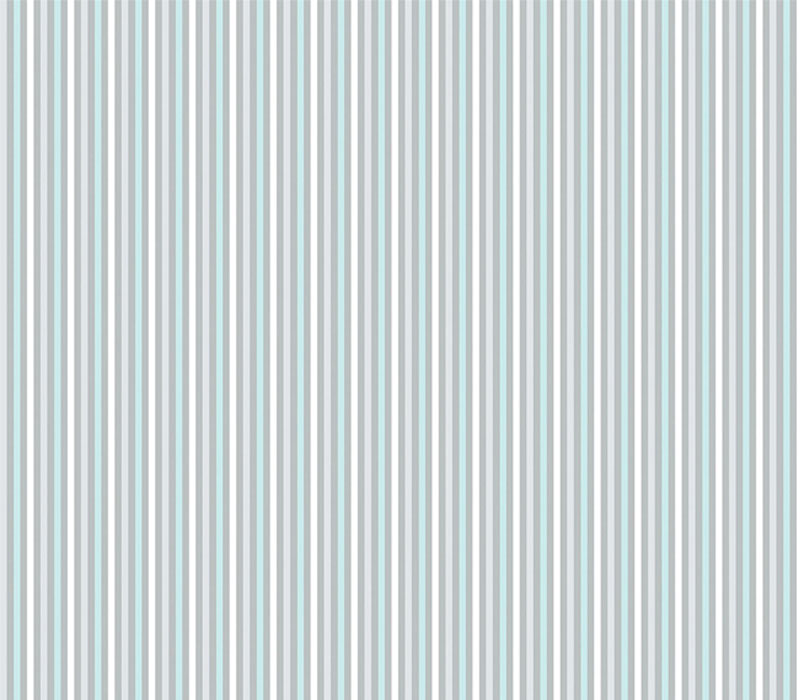 Doodle Baby Flannel Stripe in Grey Aqua and White