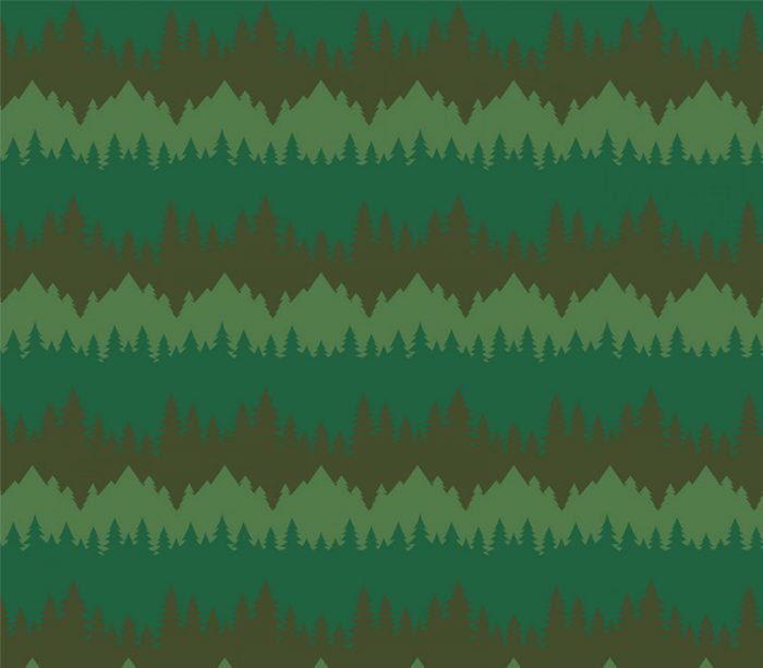 Smokey the Bear Only You Tree Stripe in Forest Green