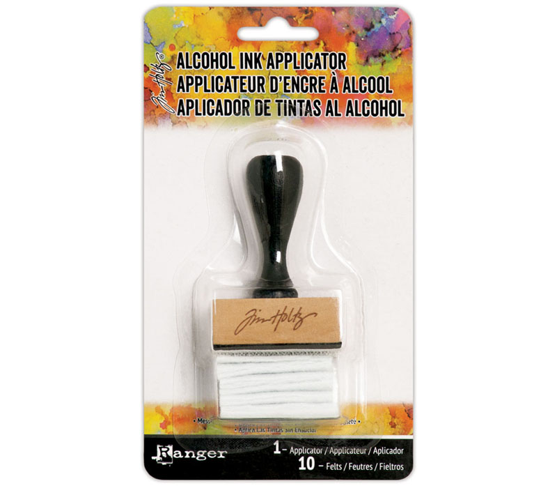 Adirondack Alcohol Ink Applicator Stamp with Handle - 10 Felt Squares