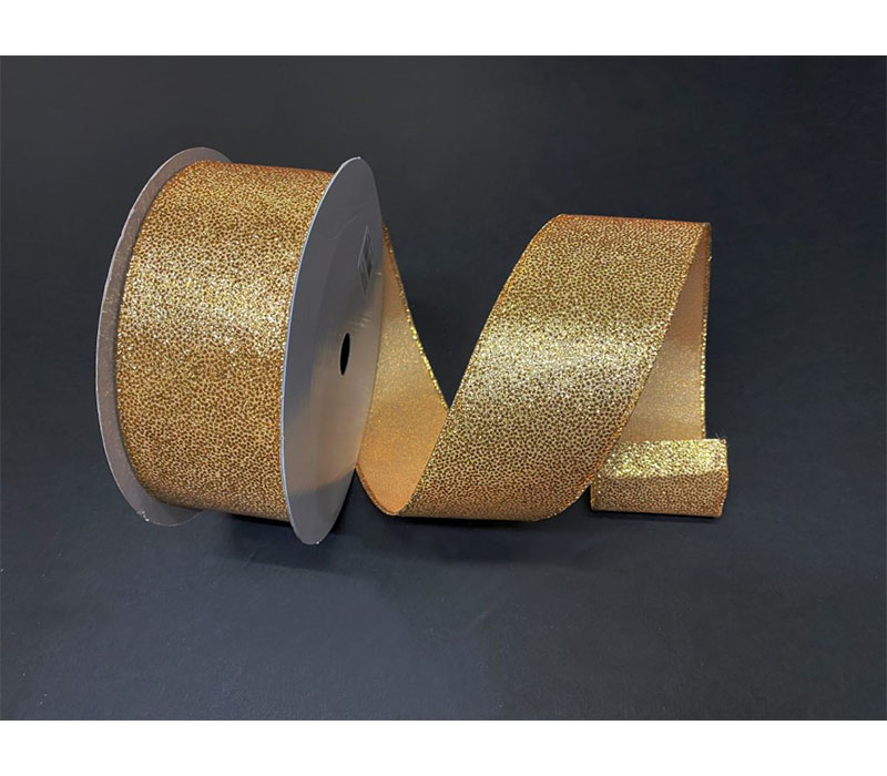 Ribbon - Gold Glittered Satin