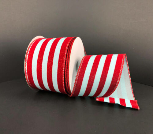 Ribbon - White and Red Cabana Stripe