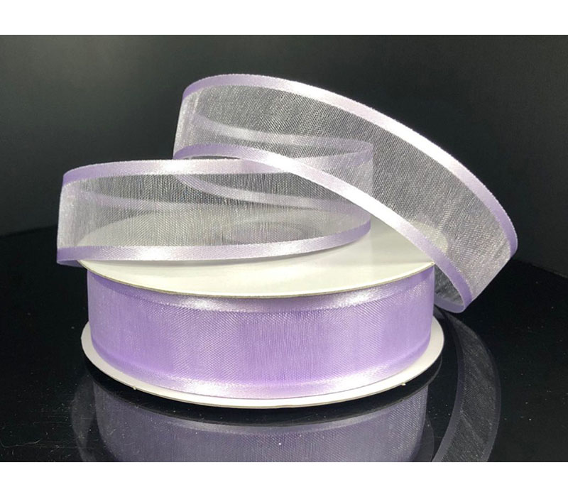 Ribbon - Lavender Satin Edge Sheer 7/8-inch