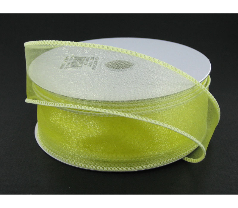 Ribbon - Light Yellow Wired Edge Sheer 1.5-inch