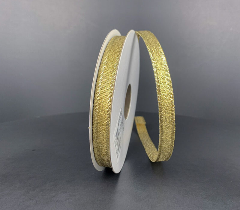 Ribbon - Gold Metallic Edge 3/8-inch