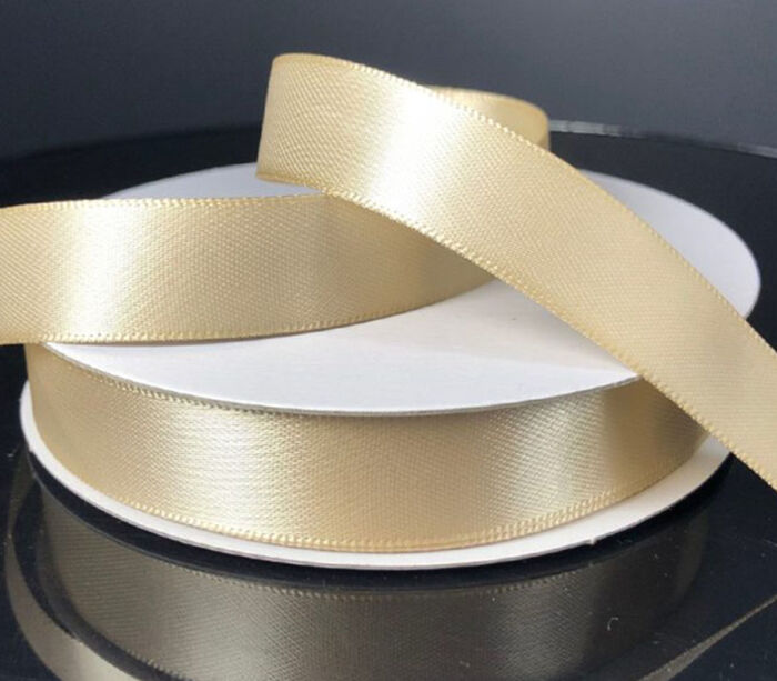 Ribbon - Light Gold Double Face Satin 5/8-inch