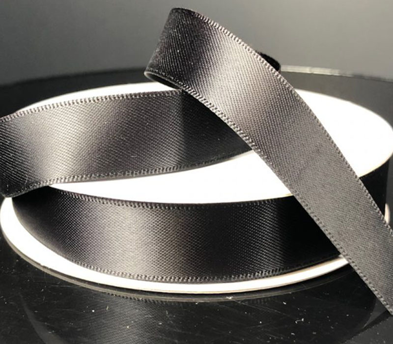 Ribbon - Black Double Face Satin 5/8-inch