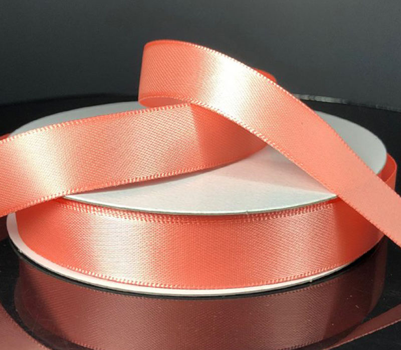 Ribbon - Coral Double Face Satin 5/8-inch