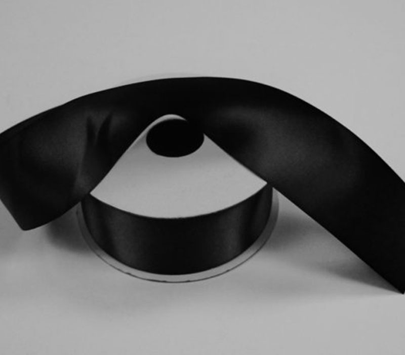 Ribbon - Black Double Face Satin 1.5-inch