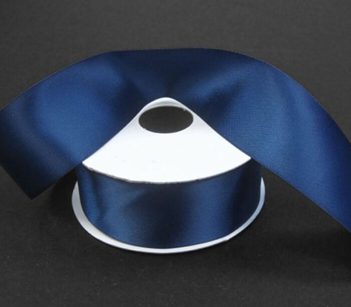 Ribbon - Navy Double Face Satin 1.5-inch