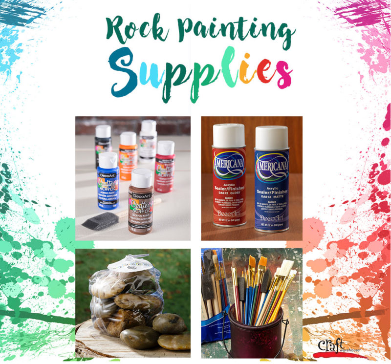 Rock Painting Supplies for hiding rocks at Craft Warehosue