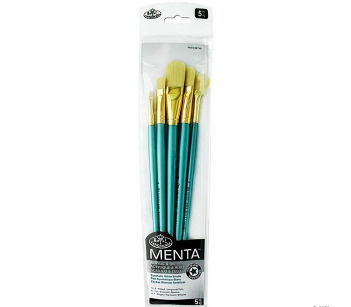 Menta Long Handle Variety Set - Synthetic White Bristle - 5 Piece