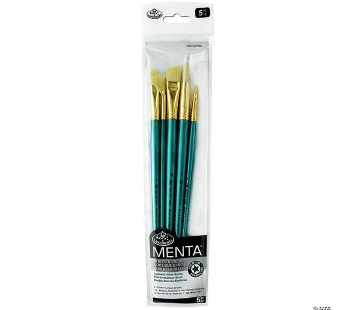 Menta Long Handle Variety Set - Synthetic White Bristle - 5 Piece