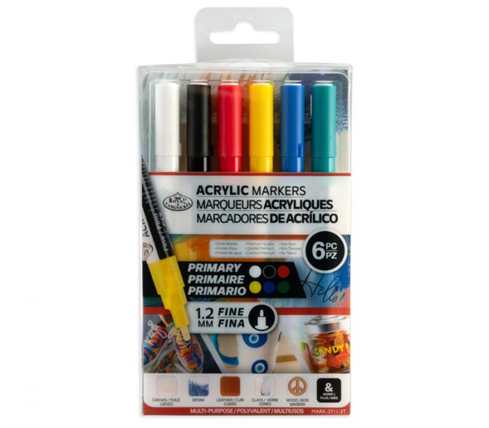Royal Acrylic Marker Set - 6 Piece - Basic Colors